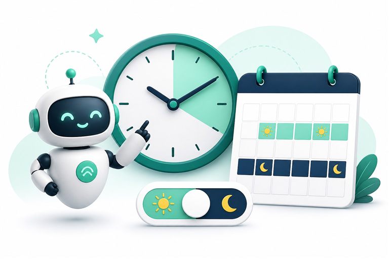 Configuração de horários para automações